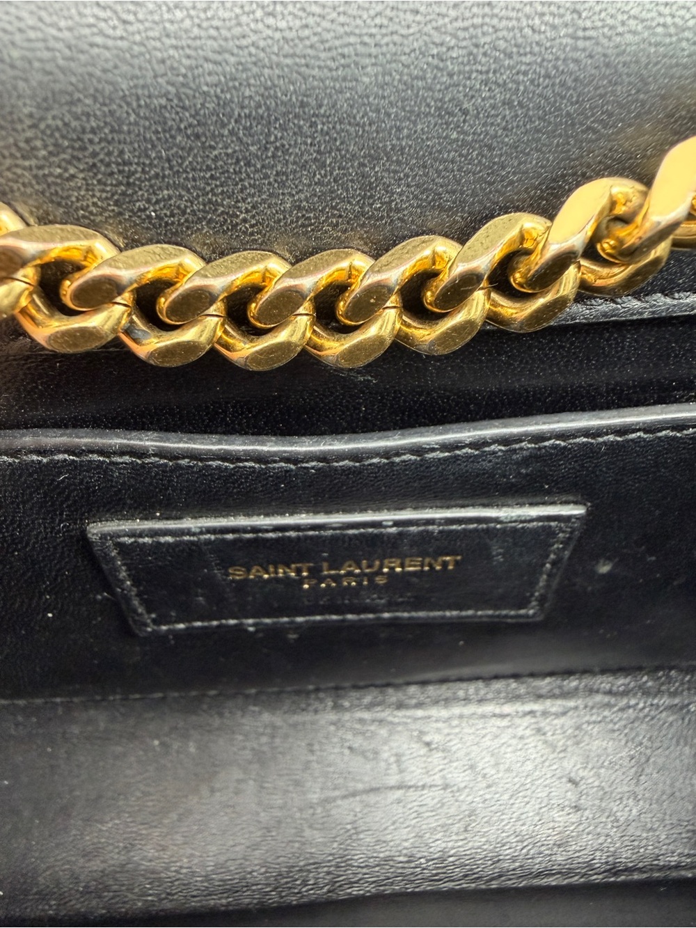 Saint Laurent Kate Monogramme Black with Gold Tassel Bag - Picture 11 of 14